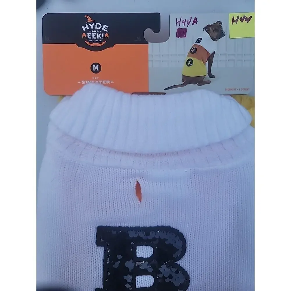 H44A Pet Halloween Sweater Costume Size med BOO NEW FAST SHIPPING